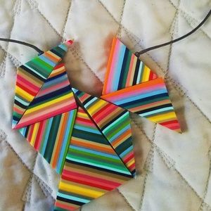 Geometric Shapes Necklace Rainbow